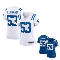 ? ? 2023 New Fashion version NFL Indianapolis Colts Colts Football Uniform Womens No. 53 Darius Leonard Jersey