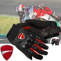 hotx【DT】 Leather Racing Motorcycle Gloves Ride Driving Cycling Motorbike