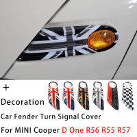 2ชิ้นเซ็ตสำหรับ MINI Cooper D One R56 Clubman R55 Convertible R57 R58สีเทาแจ็ครถ Fender ไฟเลี้ยวภายนอกสติกเกอร์