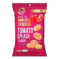 ยังเกอร์ ฟาร์ม ขนมทานเล่น ข้าวแต๋น มินิ รสมะเขือเทศ 60 กรัม - Rice Cracker Mini Tomato Splash Flavour 60g Younger Farm