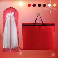 Nonwoven Wedding Dress Gowns Garment Dust Cover Clothing Storage Bag Travel Folding Handbag Portable Women Men Bride Decoration Wardrobe Organisers