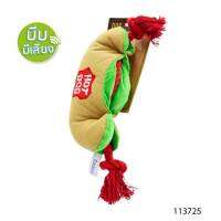 Kanimal Dog Toy ของเล่นสุนัข Jumbo Hotdog  (บีบมีเสียง) ขนาด L 42x9.5 ซม. (113725) ผ้าหนาทน