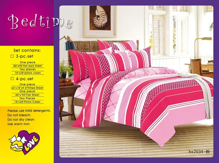 bedsheet 3in1 cotton good quality Lazada PH
