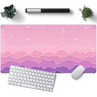 ﹊☋ Kawaii Anime Computer Mat Mice Keyboards Accessories Cute Mouse Pad Desk Office Long Mousepad 900x400 Pink Pillow Gamer Soft Pc