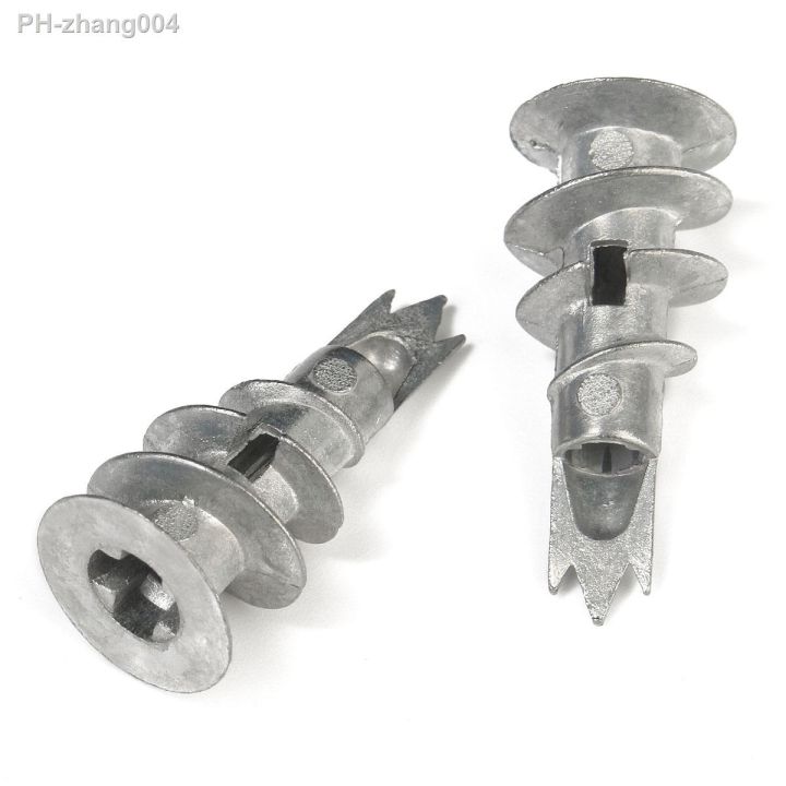 mtspace-durable-5pcs-set-zinc-alloy-plasterboard-fixings-self-drill-cavity-wall-speed-anchor-plugs-including-screws-13mmx32mm