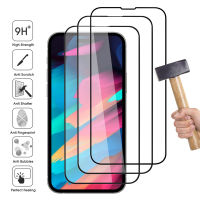 ฟิล์มกันรอยหน้าจอกระจกนิรภัยแบบเต็ม9H เข้ากันได้กับ IPhone 14/14 Pro/ 14 Plus Max Series Silk Screen Protector Film