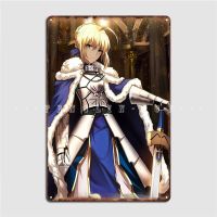 Artoria Pendragon โปสเตอร์เมทัลมีคราบผับเครื่องตกแต่งฝาผนังตกแต่งถ้ำเครื่องหมายผับผับโปสเตอร์0707