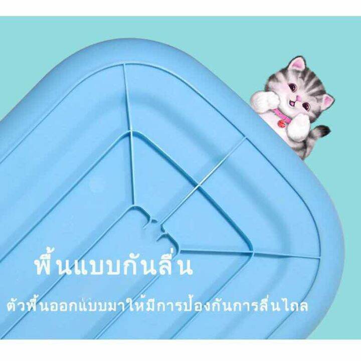 ห้องน้ำแมวทรงโดม-กระบะทราบแมว-มีฝาครอบแถมที่ตักทราย