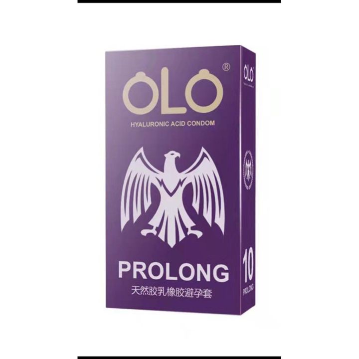 ของแท้-olo-อินทรี-ถุงยางอนามัยแบบบางพิเศษเพียง-0-01-มิล-ยี่ห้อolo-1กล่องมี10ชิ้น-purple-ราคาถูก-ส่ง