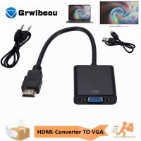 ﺴ✁ GRWIBEOU HD 1080P HDMI To VGA Cable ConverterWith Audio Power Supply for Xbox PS4 PC Laptop TV Box to Projector Displayer HDTV