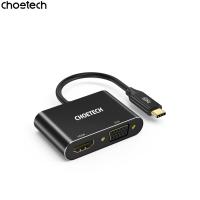 Choetech USB-C to HDMI + VGA Adapter HUB อุปกรณ์เชื่อมต่อเกรดพรีเมี่ยม รองรับ MacBook Pro/MacBook Air/iPad Pro/iMac