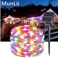 LED New year Solar Lamp Outdoor 10M LED String Lights Fairy Holiday Christmas Party Garlands Solar Garden Waterproof Lights