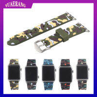 VUAERANGสำหรับApple 5 4 3 2 42มม.38มม.ซิลิโคนIนาฬิกาCamouflage 2สี40มม.40มม.กีฬาสายรัดนาฬิกาข้อมือ