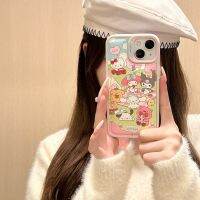 Sanrio Hello Kitty เมโลดี้ Kuromi Cinnamoroll Pompurin กันกระแทกเต็มตัวเคสโทรศัพท์มือถือน่ารักสำหรับ iPhone 15 Pro Max เคสโทรศัพท์อ่อนสำหรับ iPhone 14 Pro Max เคสเคสกันกระแทกสำหรับ Apple 13 12 11เคสห่อหุ้ม