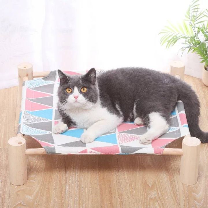 ขายดีเตียงนอนไม้สำหรับสัตว์เลี้ยง-ที่นอนแมว-ที่นอนสัตว์เลี้ยง-เบาะนอนสัตว์เลี้ยง-เปลแมว-เตียงแมว