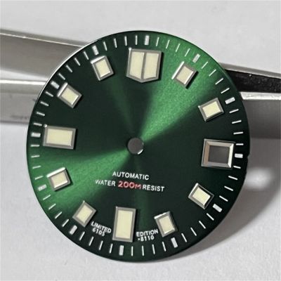 : {“”: “หน้าปัด NH35 C3หน้าปัดนาฬิกาเรืองแสง28.5มม. สำหรับการเคลื่อนที่ที่ NH35A 6105อุปกรณ์นาฬิกาดำน้ำ