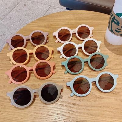 2022 Boy Girl Cute Cartoon Fashion Round Sunglasses Children Vintage Sun Shades Glasses UV Protection Classic Kids Eyewear