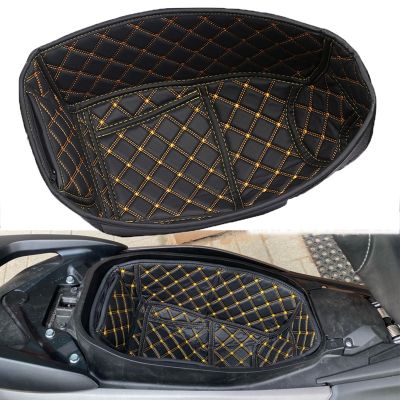 MOtorcycle PU Leather Rear Trunk Cargo Liner Protector Motorcycle Seat Bucket Pad for NMAX 155
