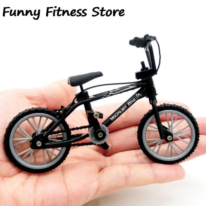 จักรยานนิ้วโลหะหล่อจากอัลลอยด์ของเล่นจำลองการแข่งแบบจำลองของสะสมสำหรับเด็กผู้ใหญ่โต๊ะเล็กจักรยานตลก