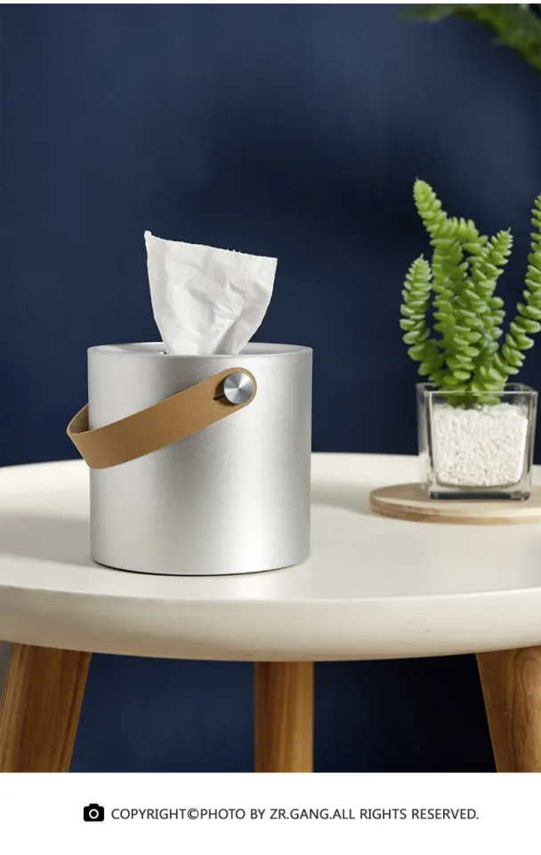 1pc Metallic Tissue Storage Box, Minimalist ABS Golden Tissue Paper Storage  Box For Desk