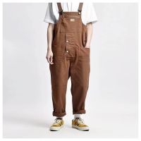 Multi Pocket High Quality Tool Strap Overalls Pants Mens Workwear Khaki Fashion One Piece Pants Fashion New Jumpsuit 2023 Men C