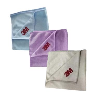 3M Microfiber (3ผืน) ผ้าไมโครไฟเบอร์ 36 x 36 ซม. สำหรับทำความสะอาดทั่วไป