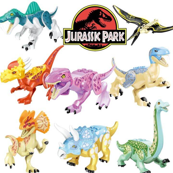 ready-stock-ใหม่-โมเดลตัวต่อเลโก้-รูปไดโนเสาร์-jurassic-world-triceratops-tyrannosaurus-rex-triceratops-velociraptor-styx-ขนาดเล็ก-สําหรับตกแต่งโต๊ะ