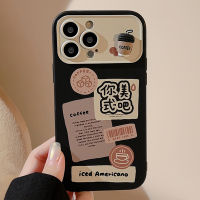 กรอบเคสโทรศัพท์เลนส์หน้าต่างคอนทราสต์สไตล์ Ins ใช้ได้กับ IPhone14 13 12 11 Pro Max X XS ฝาหลังนิ่มกันกระแทกเรียบ