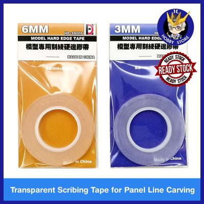 20 meters/roll HD 3mm 6mm Hard Edge Transparent Scribing Guide Tape for Panel Line Carving Engrave