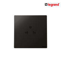 Legrand  เต้ารับเดี่ยว 3 ขา มีกราวด์ 1G สีดำ EURO-US 16A 2P+Earth Socket รุ่นมาเรียเซนต์ | Mallia Senses | Matt Black | 281103MB |  บิทิสมาร์ท | BTiSmart