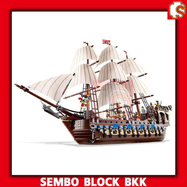 ชุดตัวต่อ-เรือมหาสมุทรทะเลกว้าง-imperial-flagship-เรือขาว-kk19003-จำนวน-1717-ชิ้น