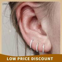 PAN6303936269 ผู้หญิงผู้ชาย ทอง เงิน น้ำเงิน Helix Cartilage Tragus ต่างหูฮักกี้ฮูป เครื่องประดับร่างกาย Daith Conch Snug CZ เจาะหู ต่างหู CZ หลากสี ต่างหูเพทาย ลูกบาศก์เซอร์โคเนีย