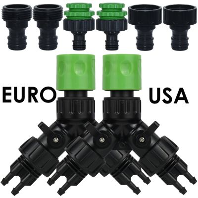 hot【DT】℗❦  KESLA 2-Way 4-Way Splitter EURO 3/4 to 1/4 Pipe for Garden Watering Hose Drip Irrigation System