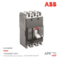 ABB เบรกเกอร์ MCCB Formula A1C 125 TMF 3P 70A 25kA