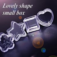 Nail Art Tiny Box acrylic clear container Star Square Round Heart for DIY Perfume Accessory Jewelry beads plastic storage case Cups  Mugs Saucers