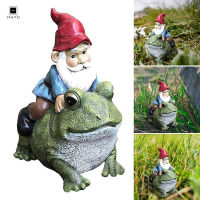 HAYD Gnome รูปปั้นน่ารักสุดๆในสนามสำหรับการตกแต่งกลางแจ้งทำจากเรซิ่นรูปประดับในสวน Patung Kodok