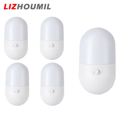 LIZHOUMIL ไฟ LED กลางคืนปลั๊กไฟ LED ผนัง0.6W พร้อมเซ็นเซอร์วัดแสงสวิทซ์เชื่อมต่อขยายอุปกรณ์ปรับความสว่างได้2สีสำหรับเด็กสูงอายุ