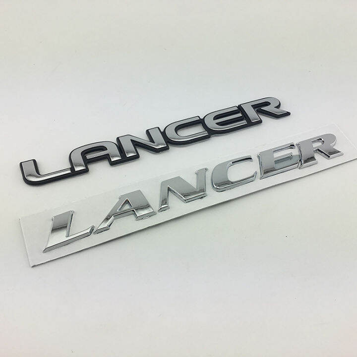 Letter logo for LANCER Mitsubishi Rear emblem Car back trunk sticker ...