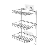 Kitchen bathroom Toiletries Rack Punch-Free Wall-Mounted Household Seasoning Supplies Holder Rack Multi-Functional Storage Rack