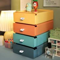 【jw】❉  Desktop Makeup Organizer Drawer Type Storage Plastic Stationery Cabinet Stackable Make Up