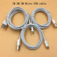 10 pcs/lot 1m/2m/3m Wholesale White Round 3A fast charging Micro USB Data Cable Send for free