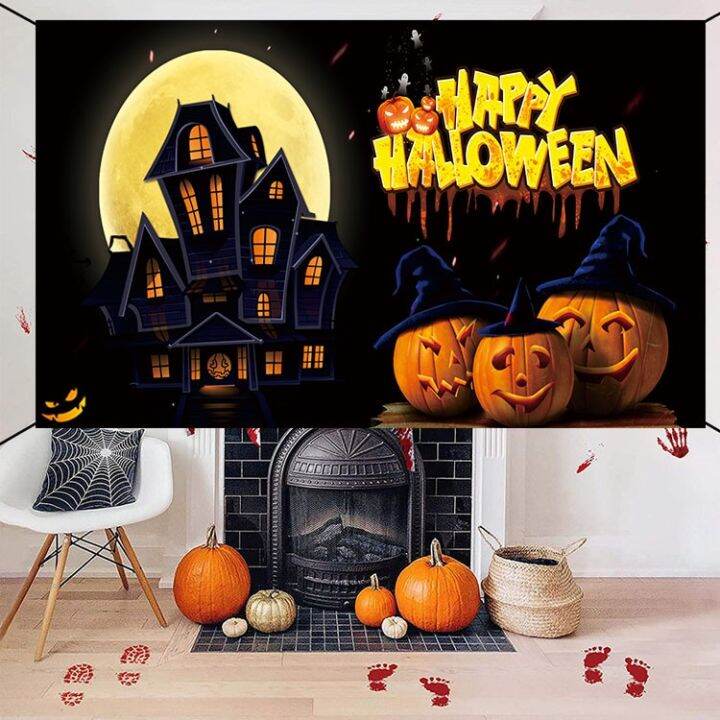kira-แบนเนอร์ผ้าโพลีเอสเตอร์-ลายฮาโลวีน-jack-o-lantern-180-110-ซม-สําหรับตกแต่งปาร์ตี้