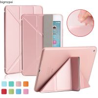 【A PRETTY】 Coque Funda สำหรับ IPad Mini 1 2 3 4 5รุ่น7.9นิ้ว Smart Wake Up Sleep Flip Stand ซิลิโคนยืดหยุ่นเคสป้องกัน