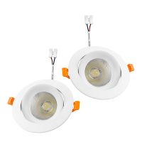 【✆New✆】 sdis shop 2ชิ้นไฟสปอตไลท์ Led ซังกันน้ำ Ac220v 7W 12W 20W ปรับมุมได้แสงโคมไฟเพดานแผงอลูมิเนียมในร่ม