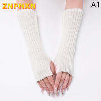 ZNPNXN ใหม่ผู้หญิง Fingerless ถุงมือแขนอุ่นชาวเยอรมันถัก Kawaii ถุงมือทำงานข้อเท้า