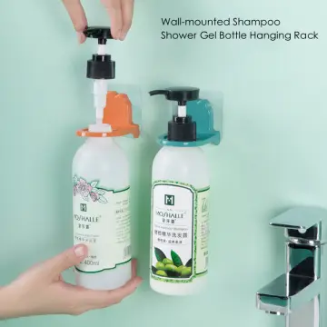 Wall Mounted Shampoo Holder, Hanging Sanitizer Holder, Shelf