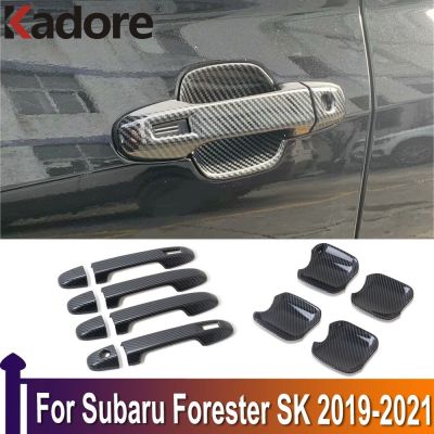 ฝาครอบช่องแอร์ที่จับประตูด้านข้างสำหรับ Subaru Forester SK 2018 2019 2020 2021ตกแต่งภายนอกโครเมี่ยม