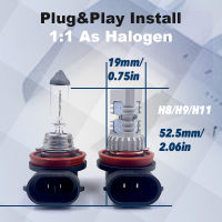 Sla 2Pcs ไฟตัดหมอก Led H11H8H9 9005HB3รถอุปกรณ์เสริม Led Foglight หลอดไฟสำหรับรถ12V 24V Canbus ไม่มีข้อผิดพลาดแสงสีขาว