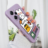 เคสโทรศัพท์ PMP Mall สำหรับ XIAOMI POCO X5 5G POCO X5 Pro 5G ใหม่เคสโทรศัพท์น่ารักลายการ์ตูนรูปกระต่ายมนุษย์หิมะโทรศัพท์ดีไซน์เคสคลุมทั้งหมดปลอกซิลิโคนน้ำรูปแบบขอบสี่เหลี่ยมเคสกล้อง