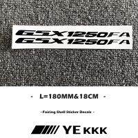 2X 180MM Motorcycle Fairing Shell Hub Head Shell Fuel Tank Sticker Decal White Black For GSX1250FA GSX 1250 FA